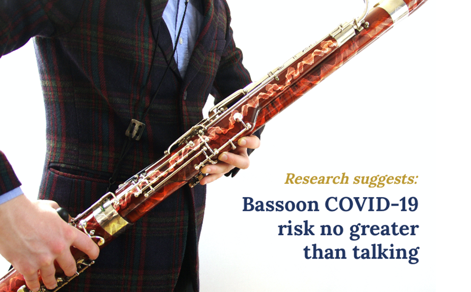 Bassoon COVID-19 risk no greater than talking