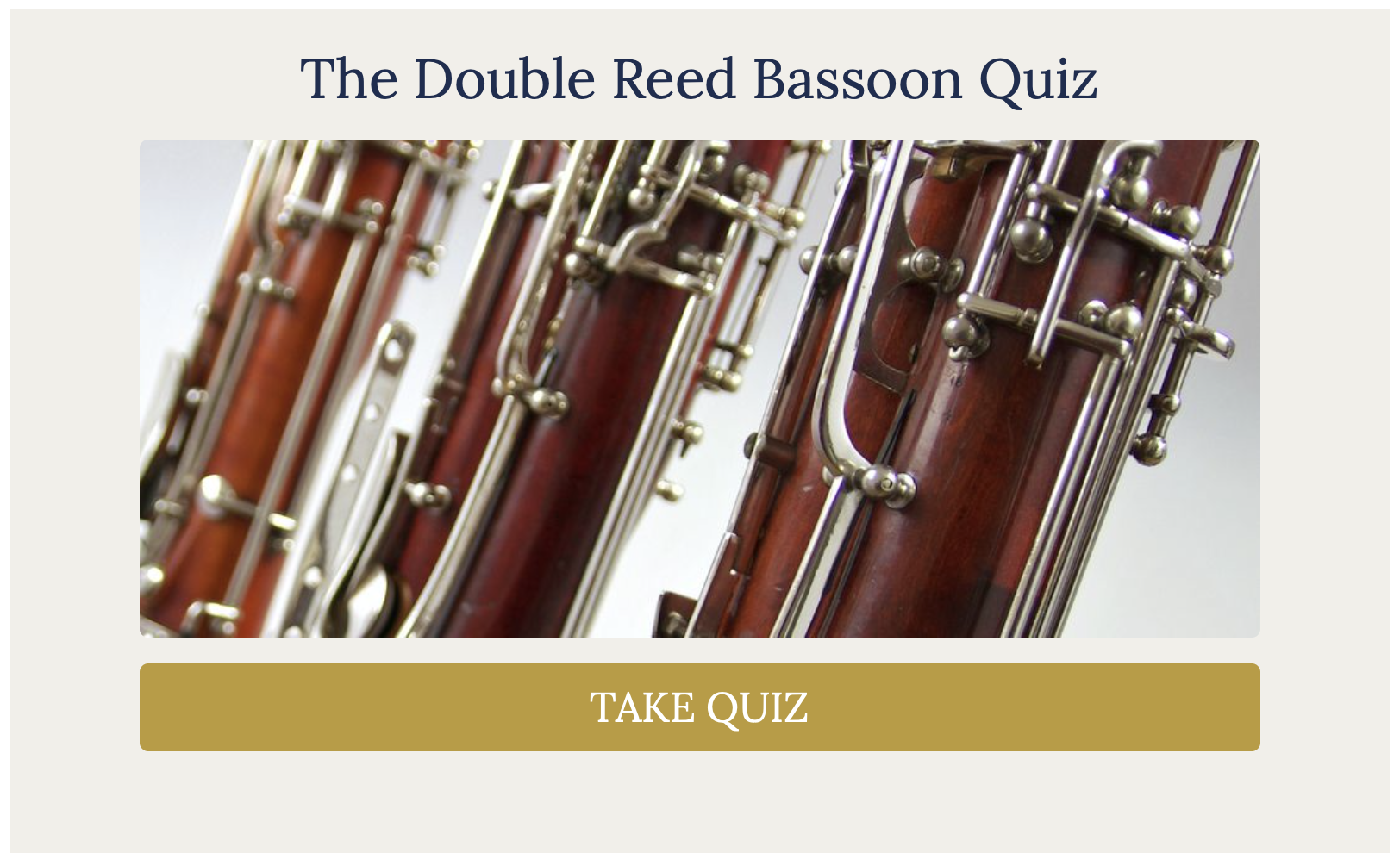 The Double Reed Bassoon Quiz