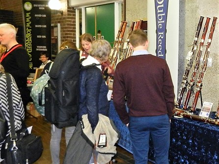 Oliver Ludlow, Director of Double Reed Ltd., at the Double Reed Ltd. exhibition stand at the Big Double Reed Day 2016
