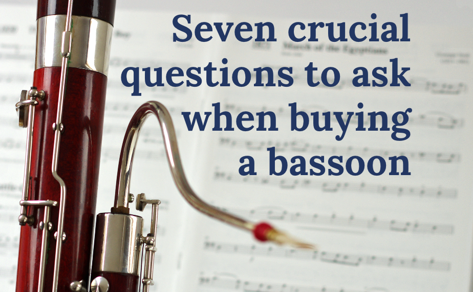 Seven crucial questions to ask when buying a bassoon