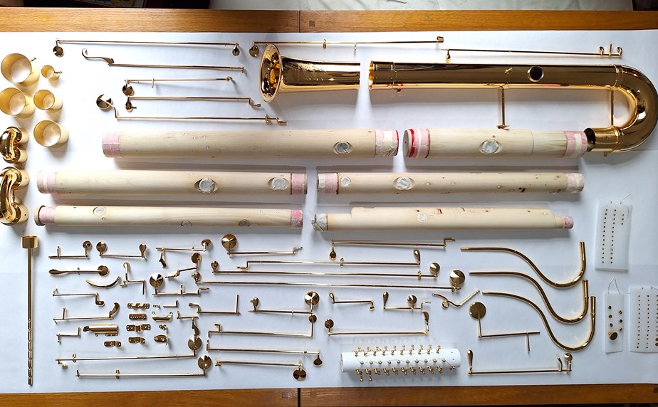 A gold plated contrabassoon!