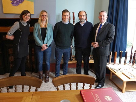Dr Liam Fox, International Trade Secretary, and the Double Reed Ltd. team at our premises in Newport, South Wales